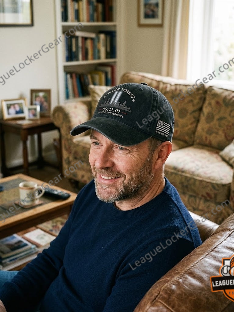 Never Forget 09.11 Honor The Heroes Tribute Baseball Cap - LeagueLockerGear