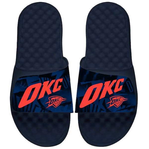 Oklahoma City Thunder Slide Sandals – 2025 NBA Team Slippers for Basketball Fans - LeagueLockerGear