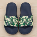 Milwaukee Bucks Slide Sandals – 2025 NBA Team Slippers for Basketball Fans - LeagueLockerGear