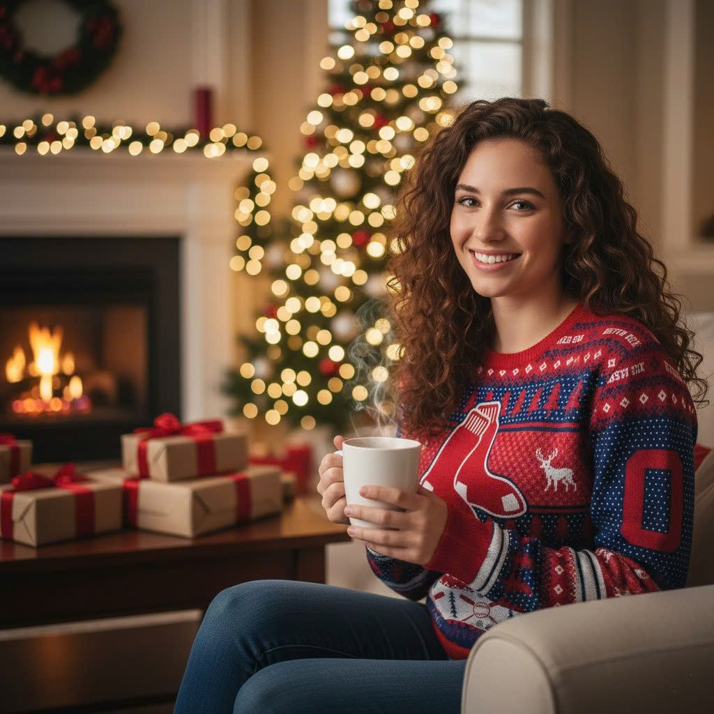 Personalized Boston Red Sox Ugly Christmas Sweater - Festive & Fenway Ready! - LeagueLockerGear