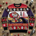 San Francisco 49ers Nightmare Before Christmas Sweater - Jack Skellington Ugly Holiday NFL Jumper - LeagueLockerGear