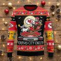 Kansas City Chiefs Nightmare Before Christmas Sweater - NFL Jack Skellington Holiday Ugly Sweater - LeagueLockerGear