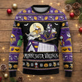 Minnesota Vikings Nightmare Before Christmas Sweater - Ugly Halloween Christmas Sweater, NFL Fan Apparel - LeagueLockerGear