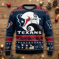 Houston Texans Nightmare Before Christmas Sweater - NFL Jack Skellington Ugly Christmas Jumper - LeagueLockerGear