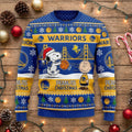 Golden State Warriors Peanuts Christmas Sweater - Snoopy Charlie Brown NBA Ugly Holiday Sweater - LeagueLockerGear