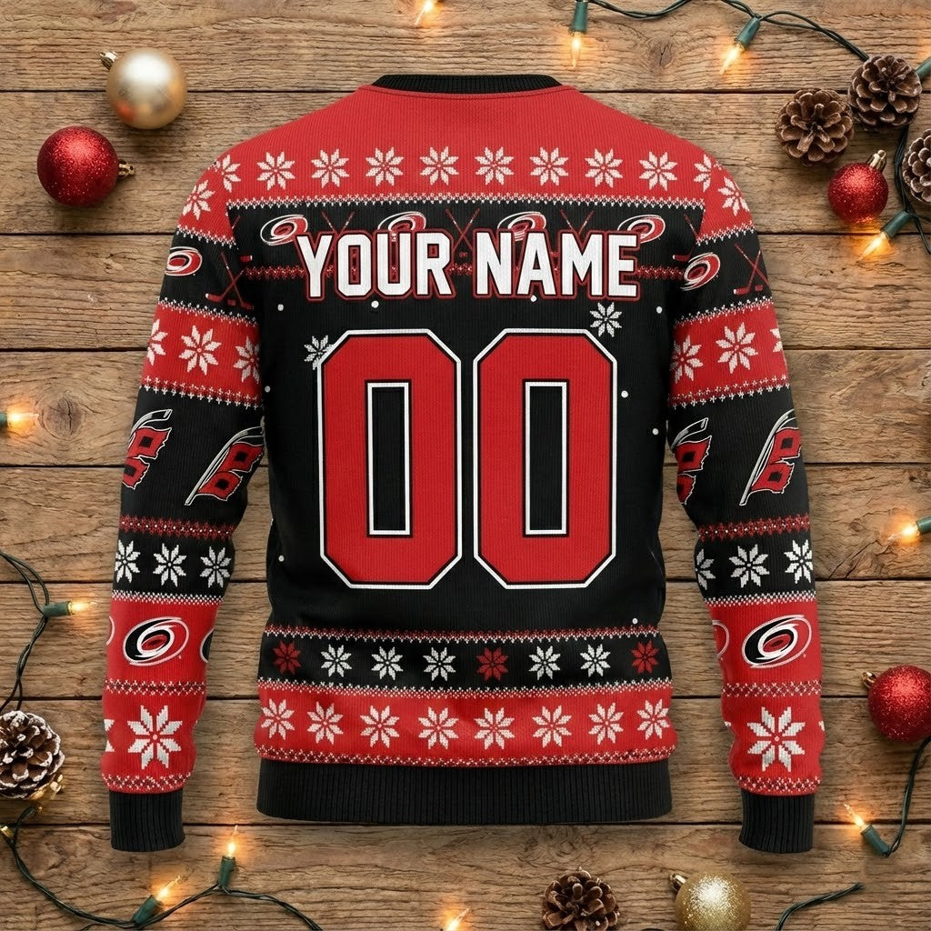 Carolina Hurricanes Snoopy Ugly Christmas Sweater - Peanuts Gang NHL Holiday Fan Jumper - LeagueLockerGear