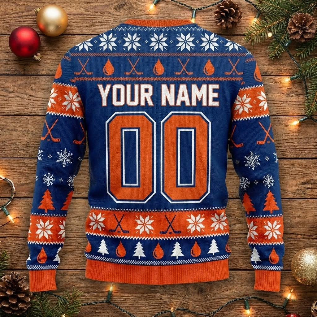 Edmonton Oilers Snoopy Christmas Sweater - Peanuts Hockey Fan Gift, NHL Ugly Sweater - LeagueLockerGear