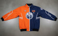Edmonton Oilers Split Color Jacket - NHL Hockey Fan Windbreaker Track Jacket - LeagueLockerGear