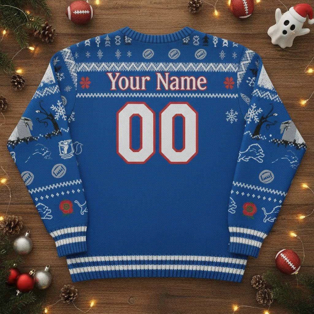 Chelsea Football Club Ugly Christmas Sweater - Knitted Premier League Football Fan Gift Jumper - LeagueLockerGear