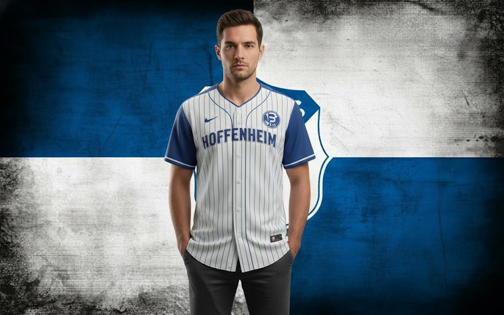 TSG 1899 Hoffenheim Baseball Jersey - Custom Andrej Kramarić #27 Pinstripe Fan Shirt - LeagueLockerGear