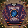 Phoenix Suns Scorpio Ugly Christmas Sweater - NBA Zodiac Sign Holiday Jumper - LeagueLockerGear