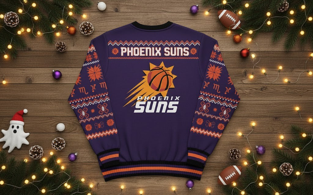 Phoenix Suns Scorpio Ugly Christmas Sweater - NBA Zodiac Sign Holiday Jumper - LeagueLockerGear