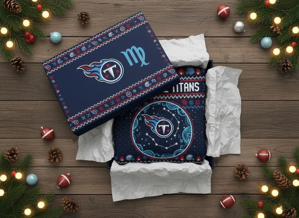 Tennessee Titans Virgo Ugly Christmas Sweater - NFL Football Astrology Zodiac Themed Holiday Gift - LeagueLockerGear