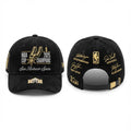 San Antonio Spurs 2025 NBA Cup Champions Hat - Black Suede Cap with Embroidered Player Signatures - LeagueLockerGear
