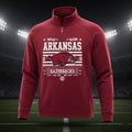 Arkansas Razorbacks Quarter Zip Pullover - Vintage Style SEC Football Fan Sweatshirt - LeagueLockerGear