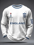 England 2026 World Cup Long Sleeve Shirt - Concept Football Fan Jersey with Waffle Knit Texture - LeagueLockerGear