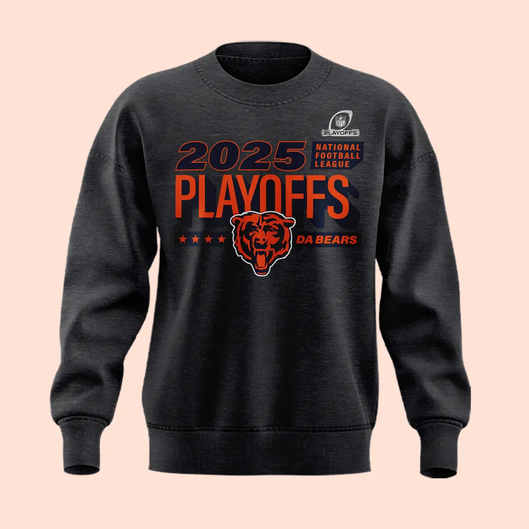 Chicago Bears 2025 Playoffs Sweatshirt - Good Better Best Clinched Fan Apparel - LeagueLockerGear