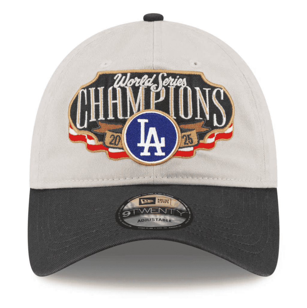 Los Angeles Dodgers 2025 World Series Champions Hat - New Era 9TWENTY Adjustable Cap with Raised Embroidered Patches - LeagueLockerGear