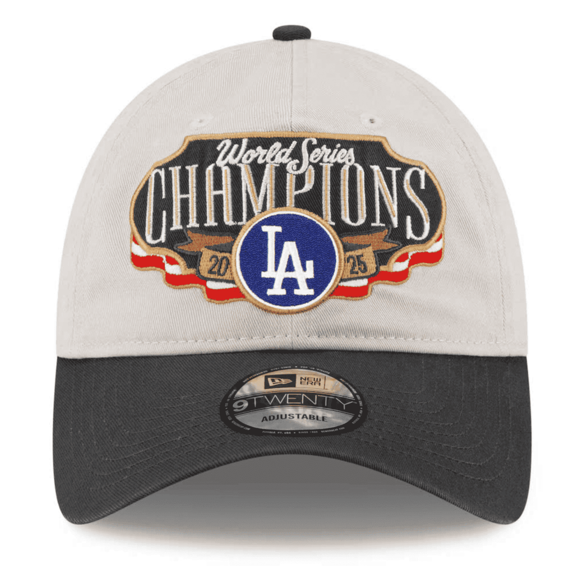 Los Angeles Dodgers 2025 World Series Champions Hat - New Era 9TWENTY Adjustable Cap with Raised Embroidered Patches - LeagueLockerGear