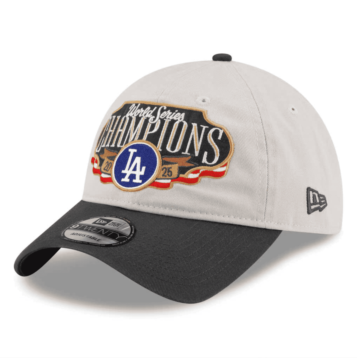 Los Angeles Dodgers 2025 World Series Champions Hat - New Era 9TWENTY Adjustable Cap with Raised Embroidered Patches - LeagueLockerGear