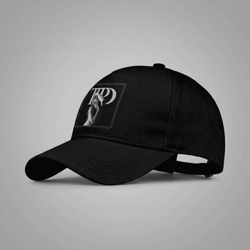 The Tortured Poets Department Hat - Taylor Swift Album Cover Art Black Dad Cap - LeagueLockerGear