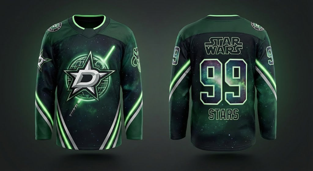 Dallas Stars Star Wars 3D Hockey Jersey - LeagueLockerGear