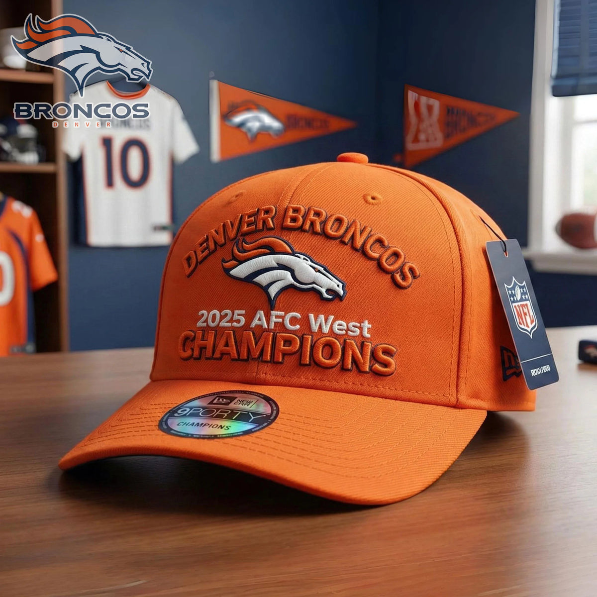 Denver Broncos 2025 AFC West Champions Hat - LeagueLockerGear