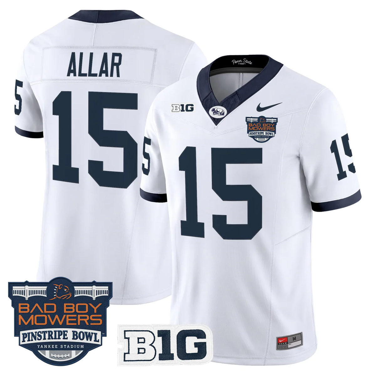 Penn State Nittany Lions Custom Football Jersey Pinstripe Bowl Edition - LeagueLockerGear