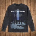 Tomorrow X Together Act Tomorrow Tour Shirt - Vintage Washed Long Sleeve with US Tour 2025 Dates - LeagueLockerGear