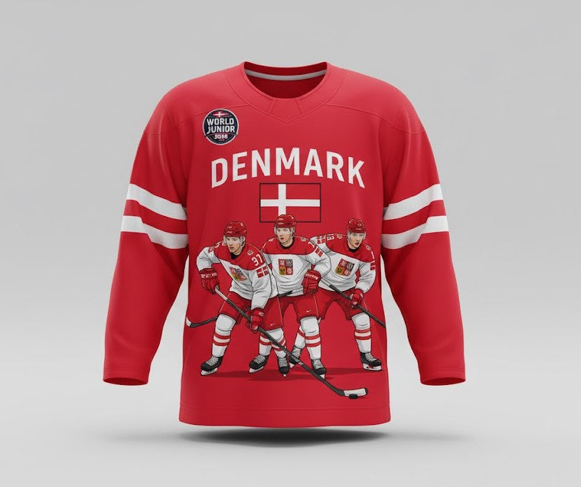 World Junior Hockey Championship 2026 – Team Denmark Jersey - LeagueLockerGear