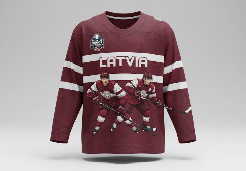 World Junior Hockey Championship 2026 Team Latvia Jersey - LeagueLockerGear