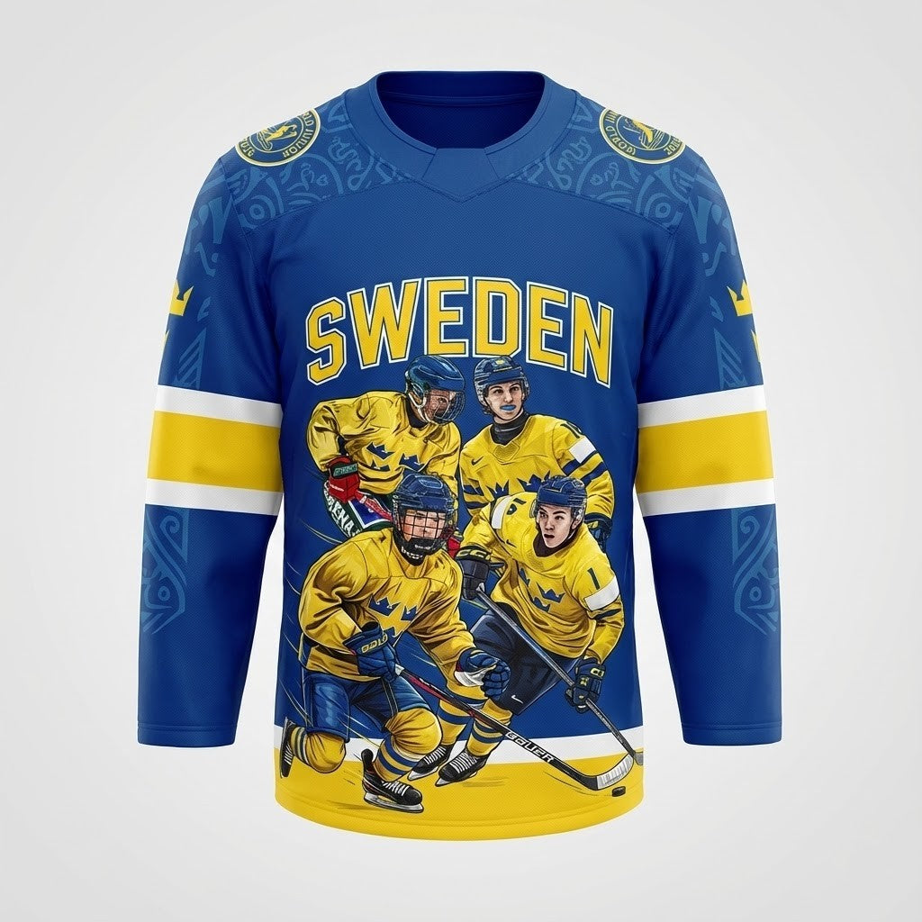 World Junior Hockey Championship 2026 Team Sweden Jersey - LeagueLockerGear