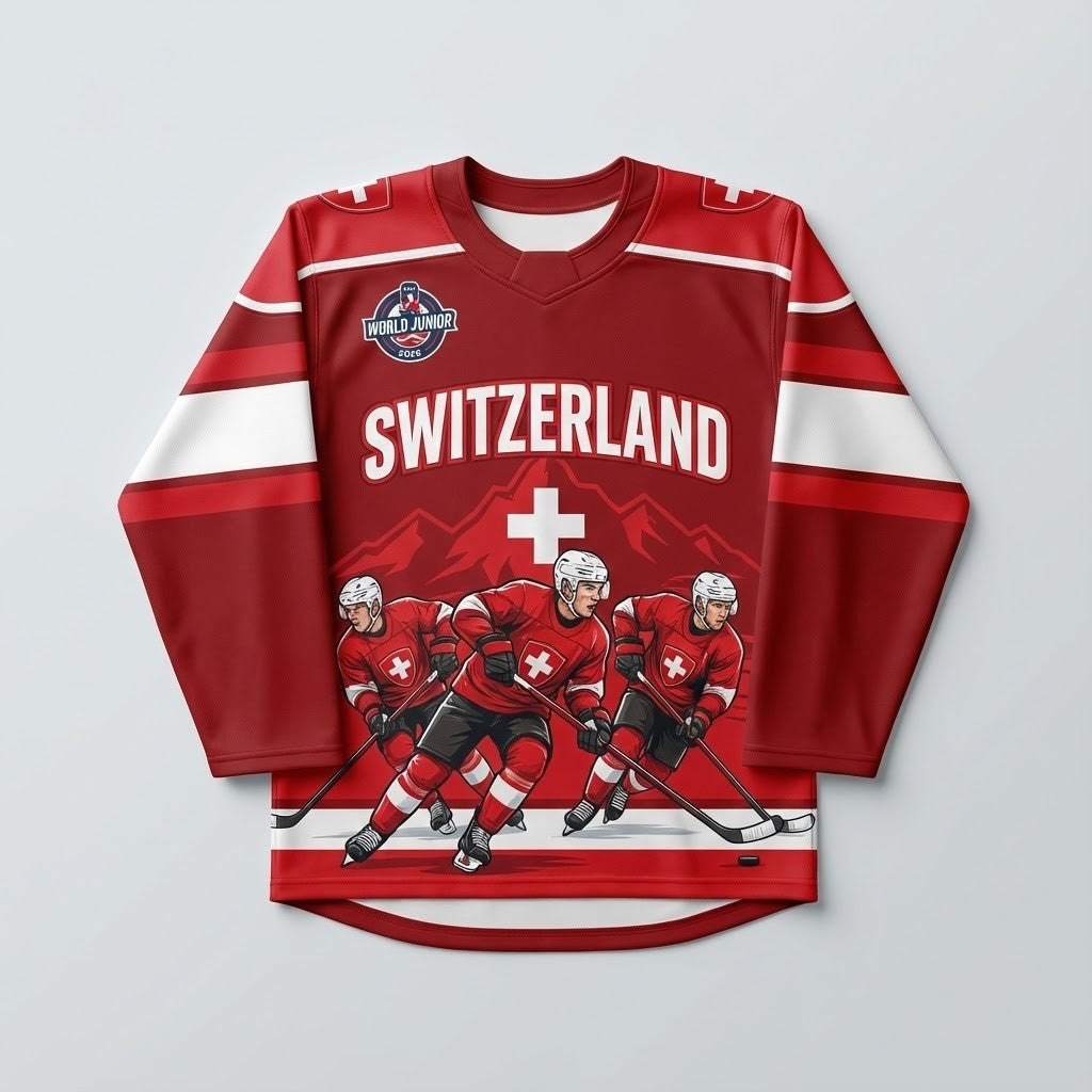 World Junior Hockey Championship 2026 Team Switzerland Jersey - LeagueLockerGear