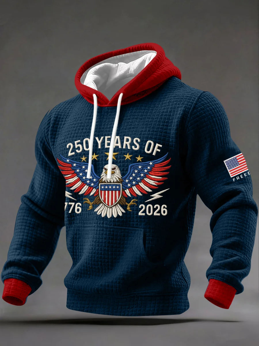 250 Years of Freedom Hoodie - Patriotic American Eagle 1776-2026 Anniversary - LeagueLockerGear