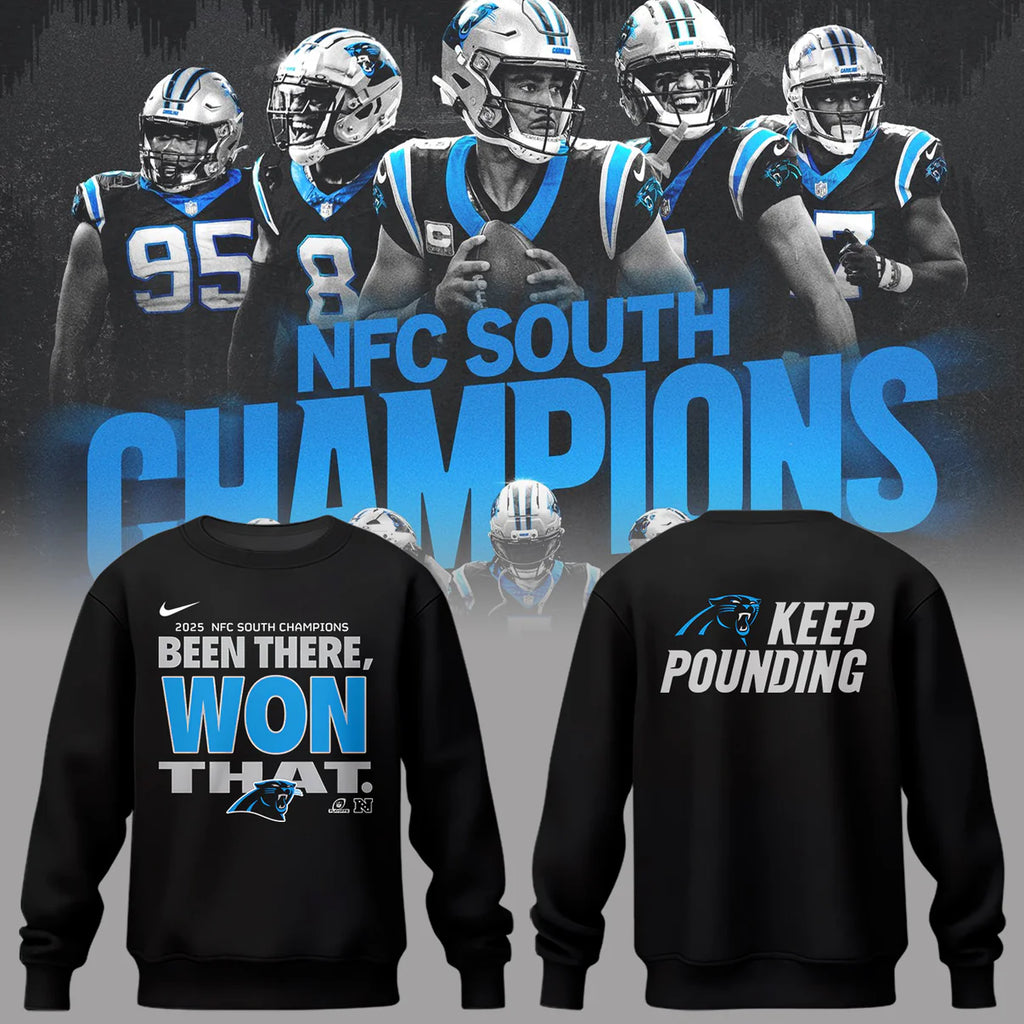 Carolina Panthers NFC South Champions Sweatshirt 2025 - LeagueLockerGear