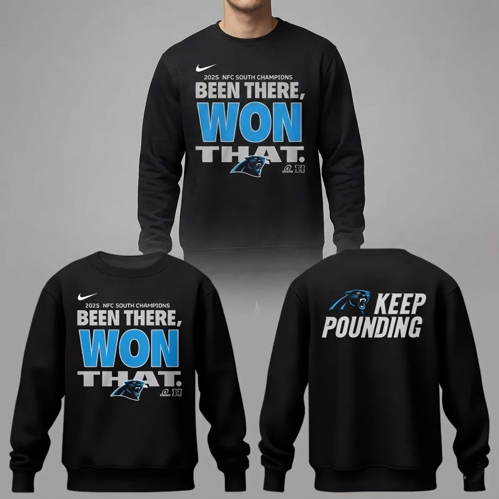 Carolina Panthers NFC South Champions Sweatshirt 2025 - LeagueLockerGear