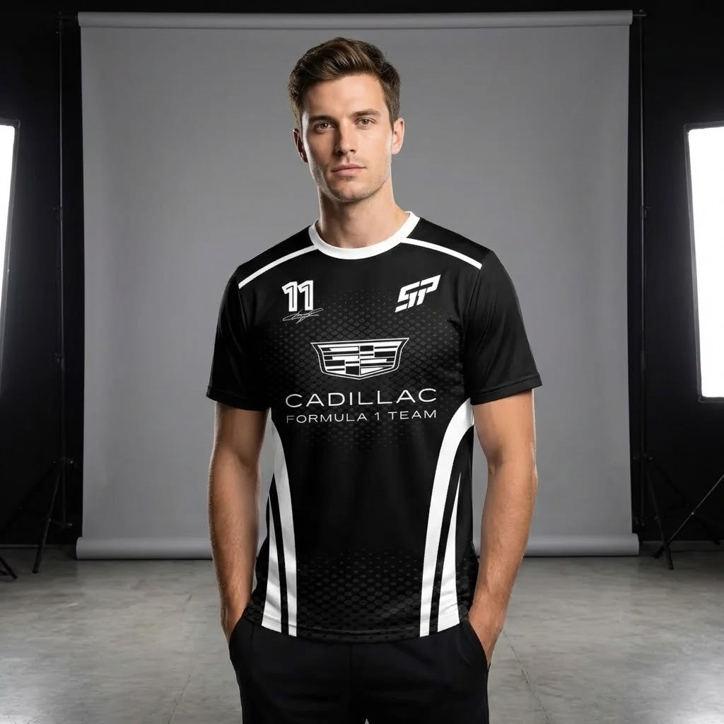 Cadillac Formula 1 Team Checo Perez Number 11 Jersey T-Shirt - LeagueLockerGear