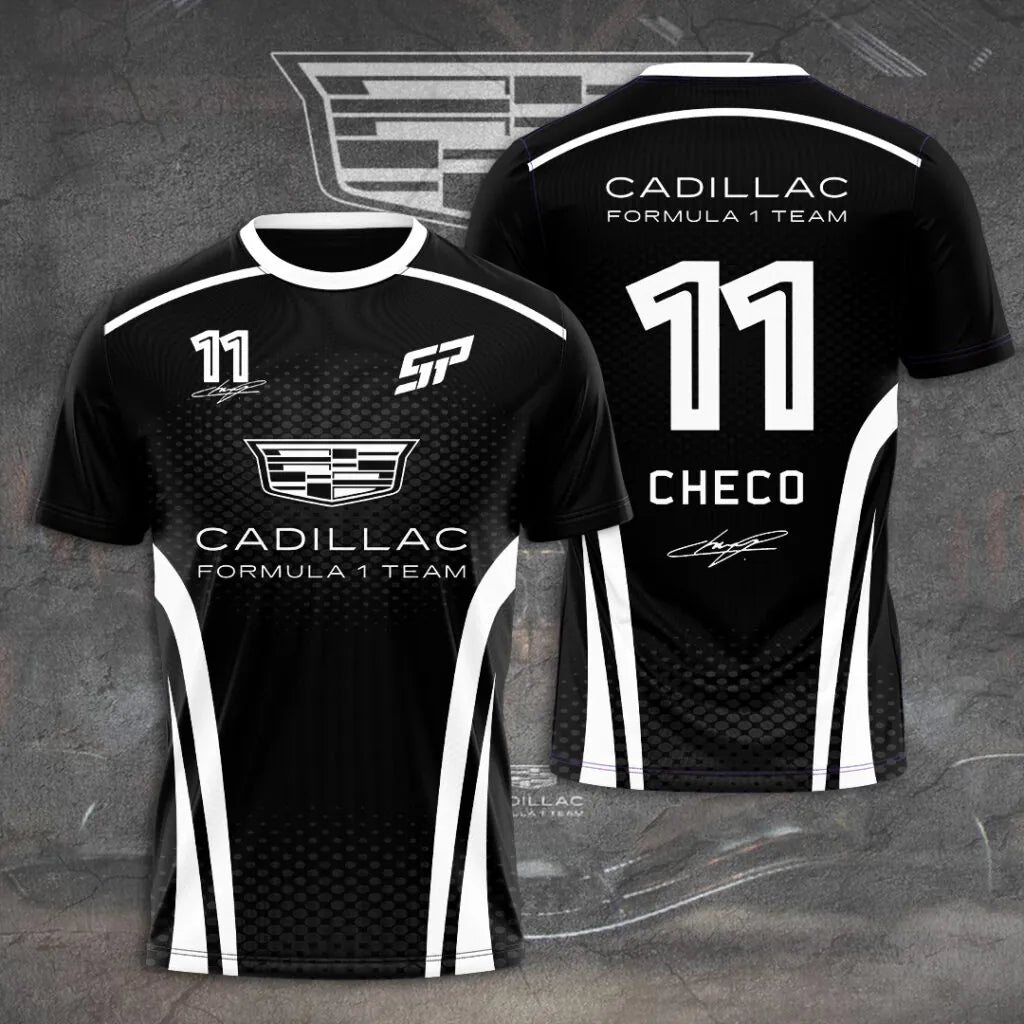 Cadillac Formula 1 Team Checo Perez Number 11 Jersey T-Shirt - LeagueLockerGear