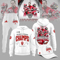 Indiana Hoosiers 2026 Chick-fil-A Peach Bowl Champs Hoodie and Joggers Set and Cap - LeagueLockerGear