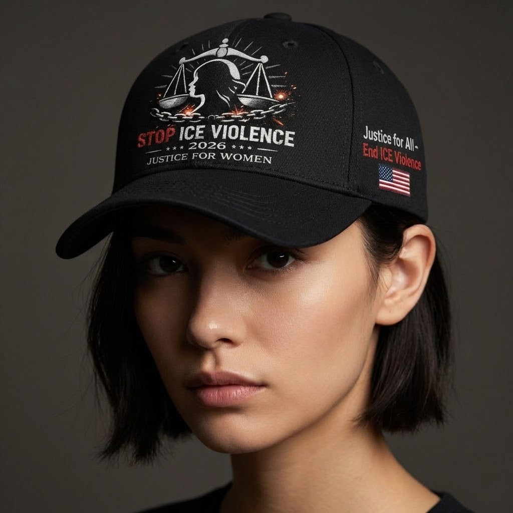Stop ICE Violence Justice for Women 2026 Baseball Cap - LeagueLockerGear