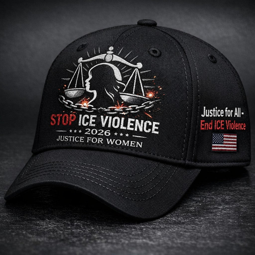 Stop ICE Violence Justice for Women 2026 Baseball Cap - LeagueLockerGear