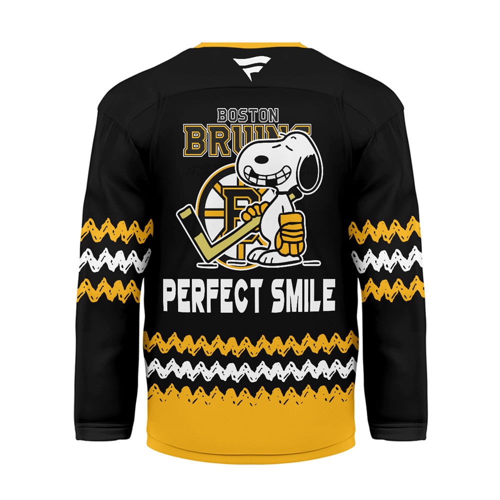Boston Bruins Snoopy's Hockey Camp Hockey Jersey - LeagueLockerGear