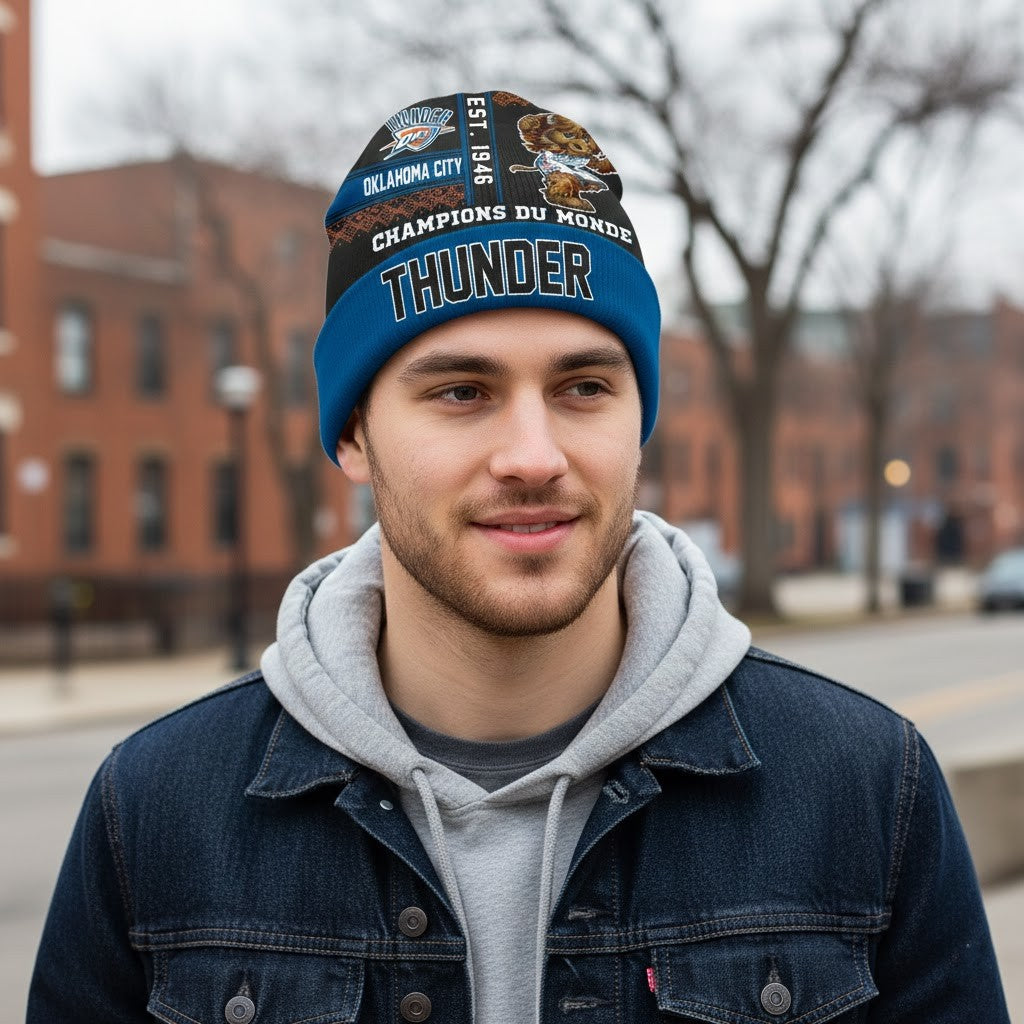 Oklahoma City Thunder Champions Du Monde Beanie - LeagueLockerGear