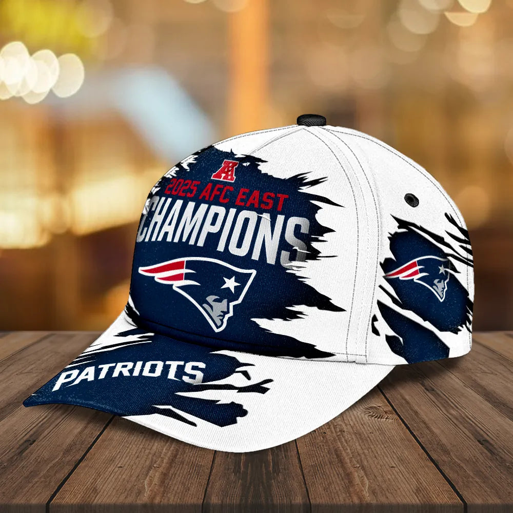 New England Patriots 2025 AFC East Champions Cap - LeagueLockerGear