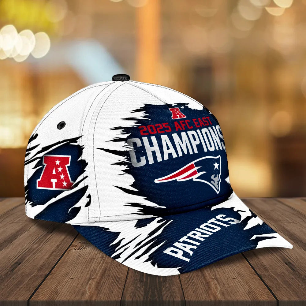 New England Patriots 2025 AFC East Champions Cap - LeagueLockerGear