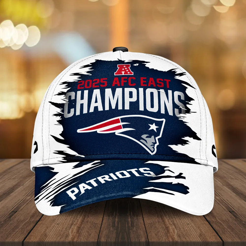 New England Patriots 2025 AFC East Champions Cap - LeagueLockerGear
