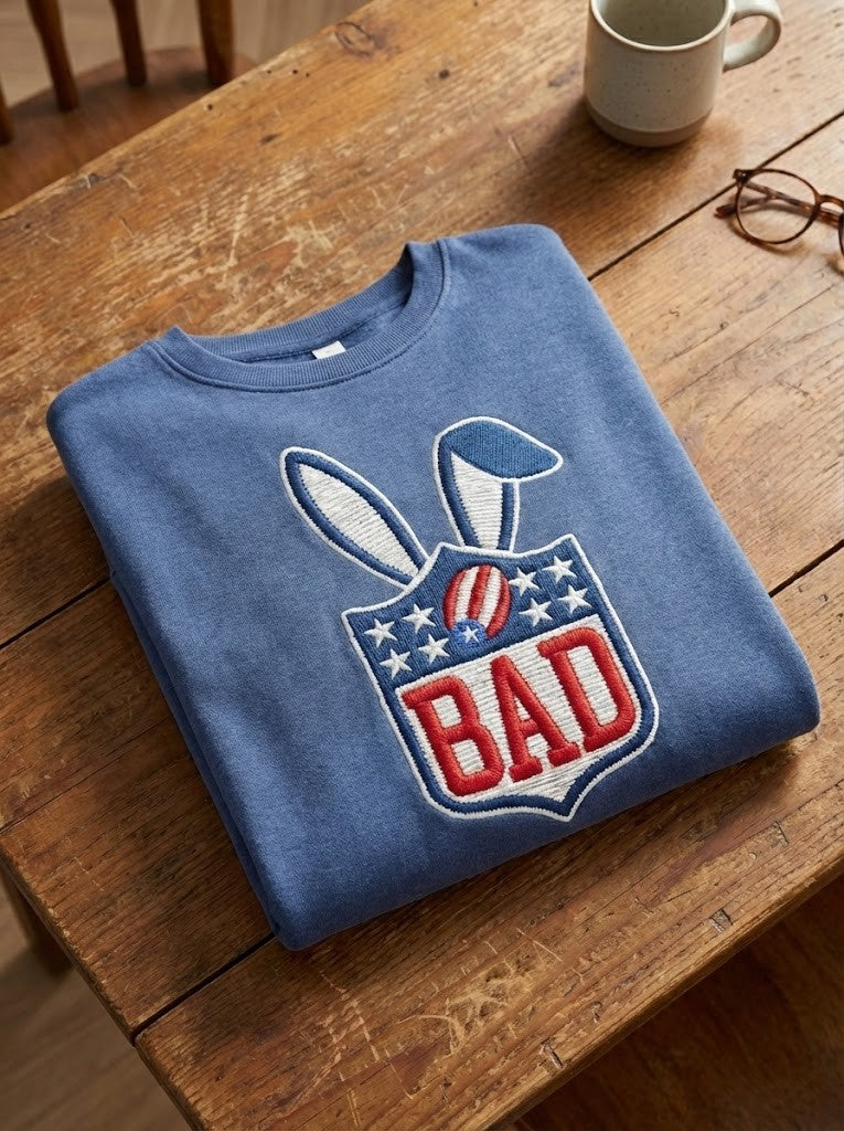 Bad Bunny BAD NFL Logo Sweatshirt - LeagueLockerGear