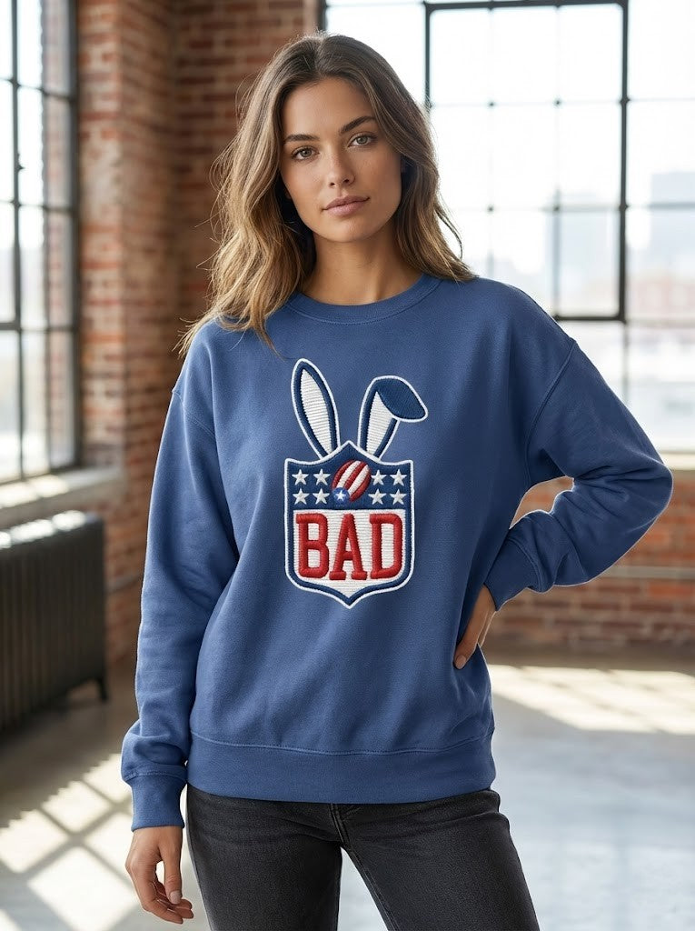 Bad Bunny BAD NFL Logo Sweatshirt - LeagueLockerGear
