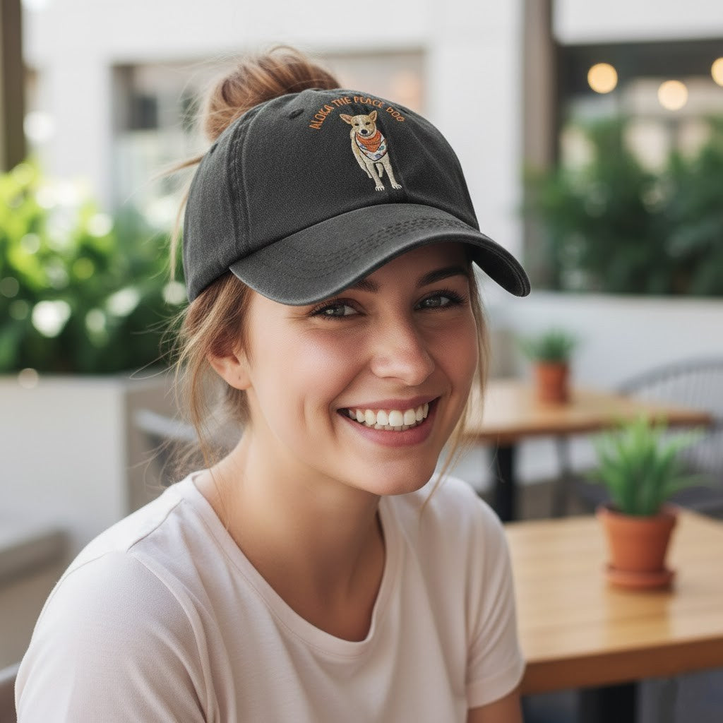 Aloka The Peace Dog Embroidered Dad Hat - LeagueLockerGear