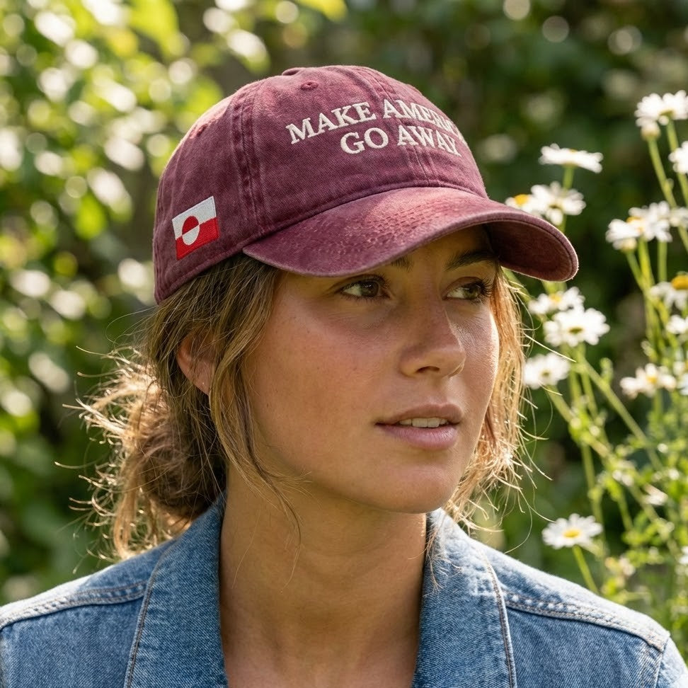 Make America Go Away Greenland Flag Baseball Cap - LeagueLockerGear